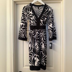 Printed flare sleeved dress